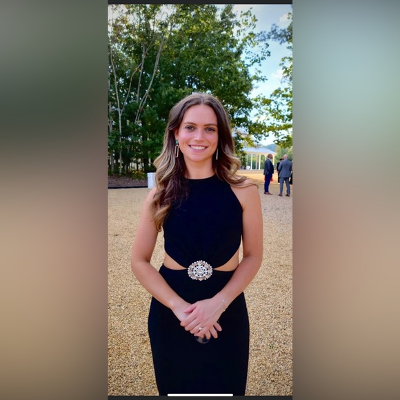 Vintage Iconic Dress 90’s Designer Dana Deatherage Black Gown - Picture 1 of 6